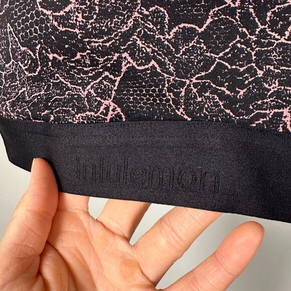 Lululemon Athletica Black Rose Fine Form Adjustable Strap Sports Bra Women's 34C - Picture 5 of 9